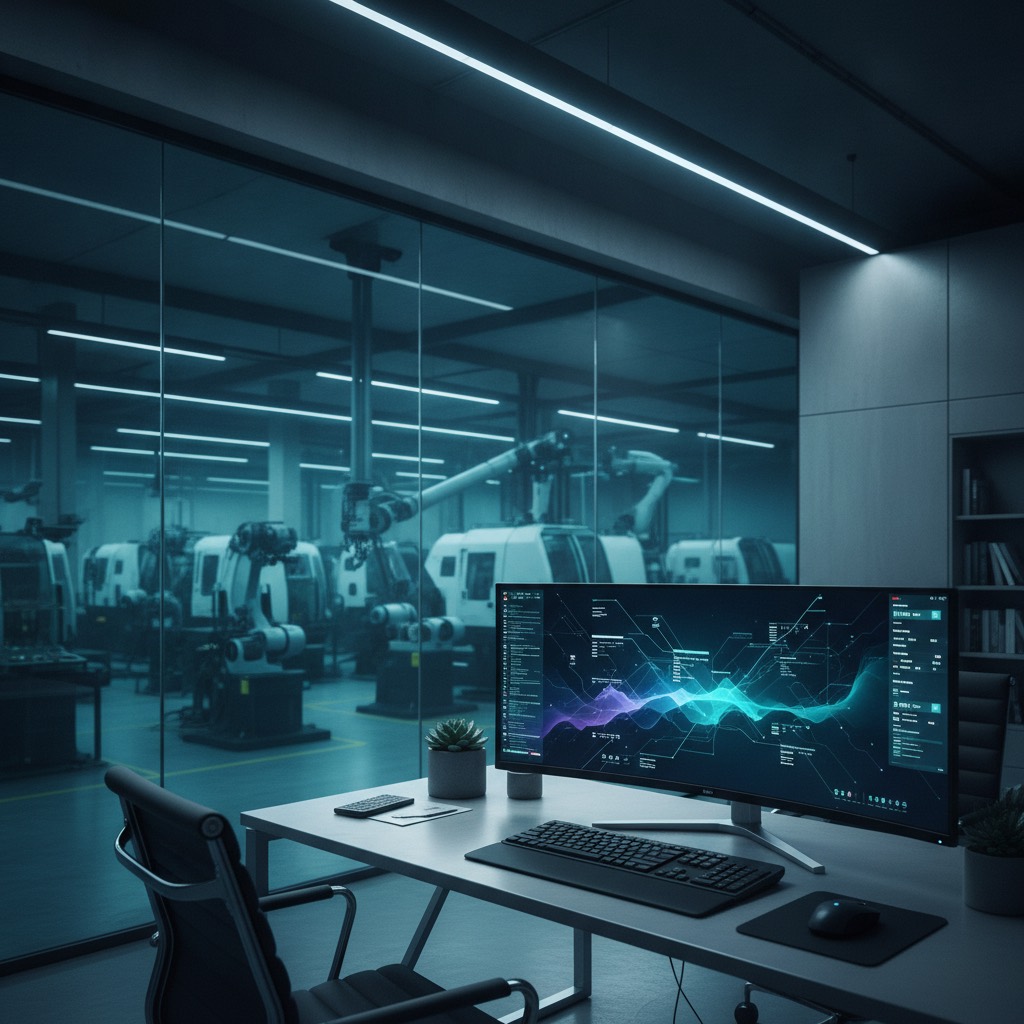Gestor financeiro de fábrica analisando ficha de crédito de cliente no ERP industrial